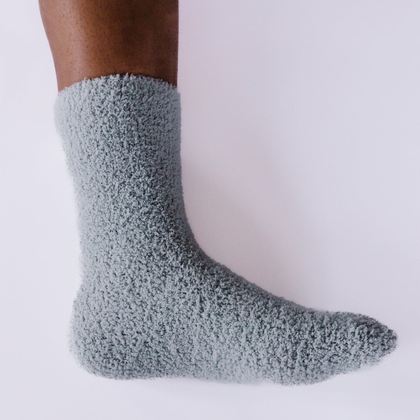 Whale Watch | Bay Gray Cozy Socks | Fuzzy Socks | Cozy Socks for a Cause- on foot