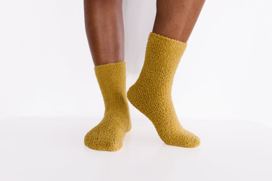 Sweet Feet | Honey Cozy Socks | Fuzzy Socks | Cozy Socks for a Cause- on feet